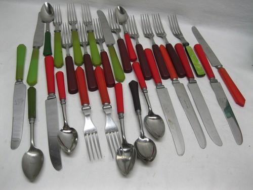 Bakelite handle spoon knife - handle,