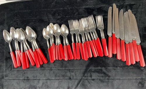 Vintage red bakelite stainless - vintage, bakelite/stainless