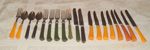 Vtg bakelite flatware - bakelite, 19
