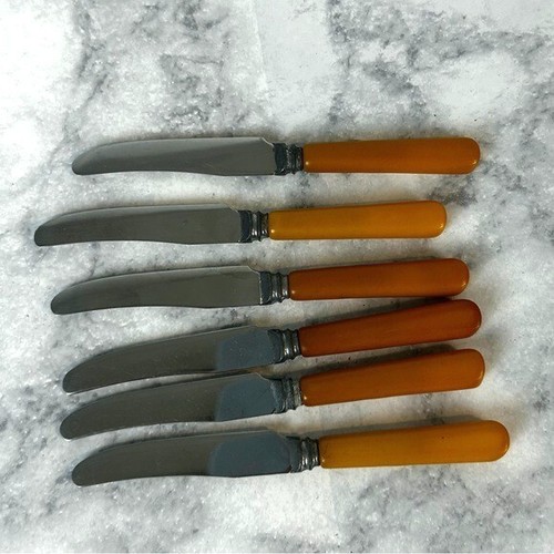 Butterscotch bakelite flatware - butterscotch,