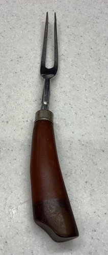 Bakelite serving fork meat - bakelite,