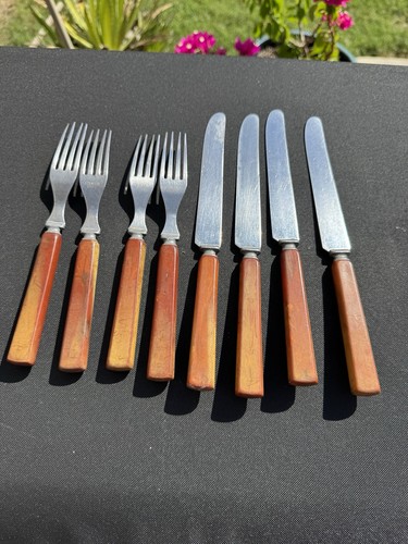 Vintage bakelite flatware set - bakelite,